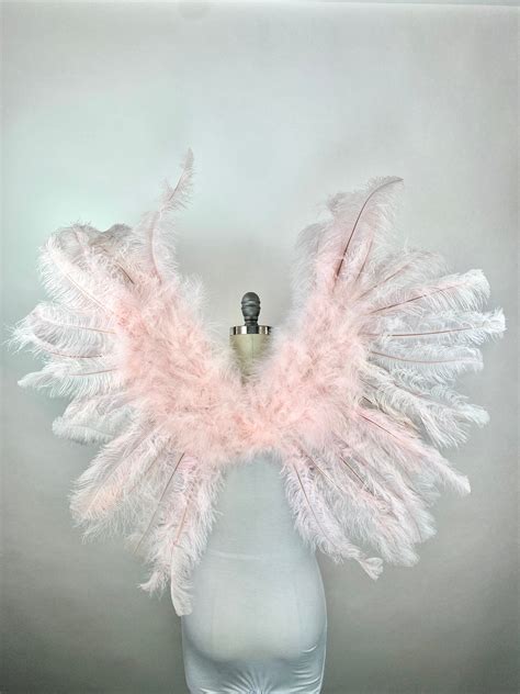 Blush Ostrich Feather Wings Angel Fairy Costume Ostrich Feather Wings