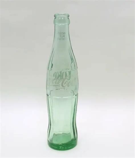 Vintage Coca Cola Coke Green Glass Bottle Hobble Skirt 10 Fl Oz Bend