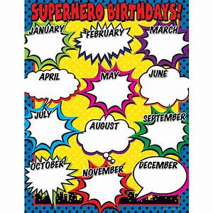 Superhero Birthday Chart Tcr7679 Teacher Created Resources