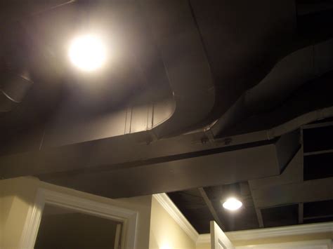 Cool Home Creations Finishing Basement Black Ceiling
