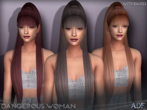 Dangerous Woman Hair With Bangs By Ade Darma The Sims 4 Catalog