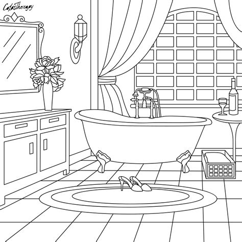 Printable Bathroom Coloring Pages