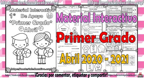 Material interactivo didáctico de apoyo del primer grado del mes de