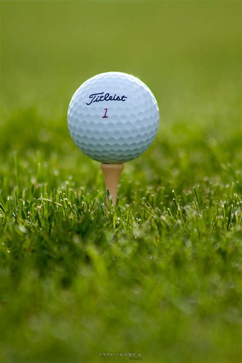 Titleist Golf Ball Sitting On A Tee Pete Hudeck Photo