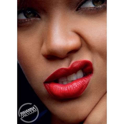 Rihanna Lips Necole Bitchie Liked On Polyvore Annie Leibovitz
