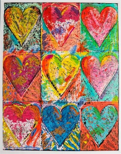Jim Dine Big Wall Of Hearts 2002 Woodcut Valentine Art Projects