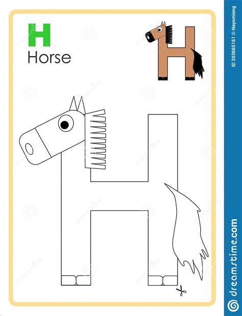 12 letter h crafts for kids · hippo craft · horse craft · handprint craft · heart craft · paper plate hot air balloon · cupcake liner hot air balloon. Alphabet Picture Letter `H` Colouring Page. Horse Craft. Stock ...