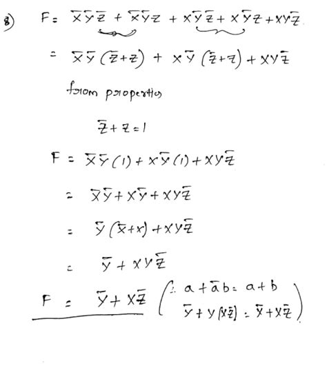 8 3 Pts Show The Boolean Algebra Steps To Simplify The Following F X Y Zuoti Pro