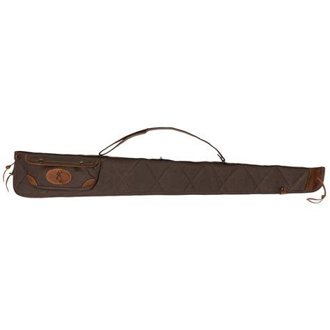 Browning 1413886952 Lona Rifle Case 52 Leather And Canvas Flintbrown