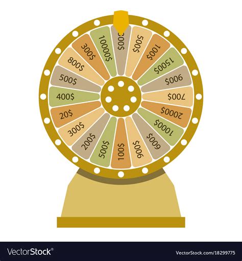 Spinning Wheel Of Fortune Flat Style Royalty Free Vector