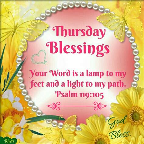 Thursday Blessing Psalm 119105 God Bless Blessed Thursday