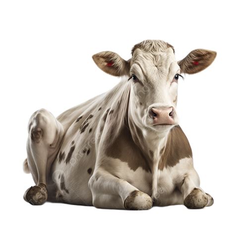 Dairy Cow Animal Realistic White Background Transparent Cow Cattle
