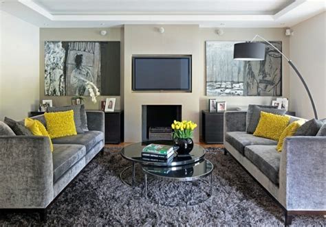 Living Room Color Scheme Gray And Yellow Interior Design Ideas