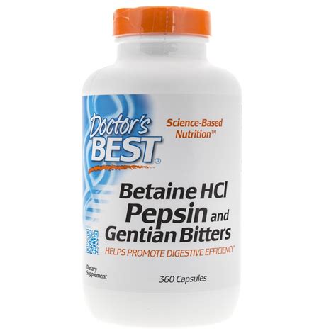Doctors Best Betaine Hcl 650 Mg Pepsyna 360 Kaps 7016708827