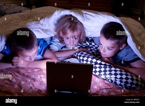 Children Watching At Night Stock Photo Alamy