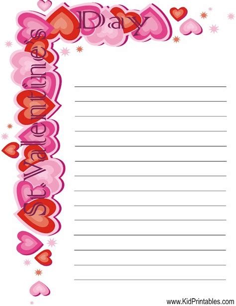 Valentines Day Stationery Printable Printable Word Searches