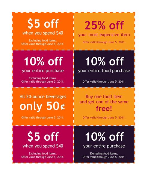 Coupon Outline Template