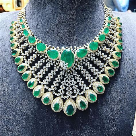 26 Breathtaking Heavy Diamond Necklace Set Designs • South India Jewels