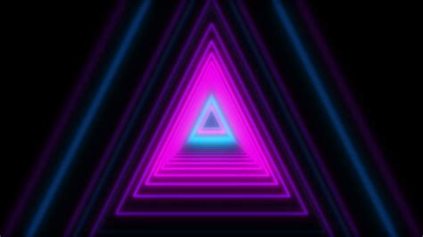 Premium Photo 3d Abstract Lights Neon Triangles Loop Animation