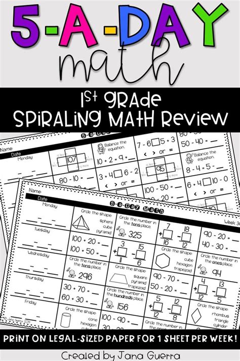 Solve the given practice questions based on vedic maths. 5-a-Day Math: 1st Grade Math Spiral Review / 1st Grade Morning Work | 1st grade math, Daily math ...