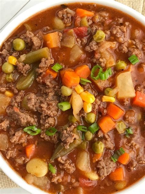 Send good wishes with homemade soups sent straight to their door. Tomato Hamburger Vegetable Soup - Together as Family