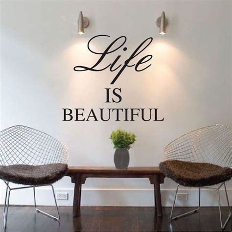 Life Is Beautiful Wall Quote
