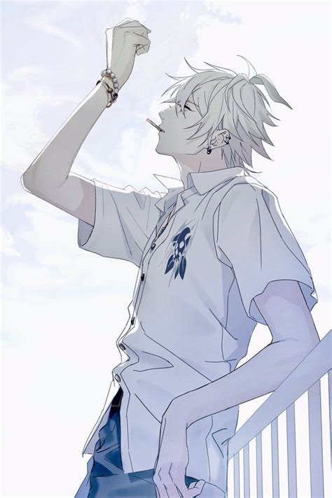 Want to discover art related to anime_boy_white_hair? Pin on anime boy