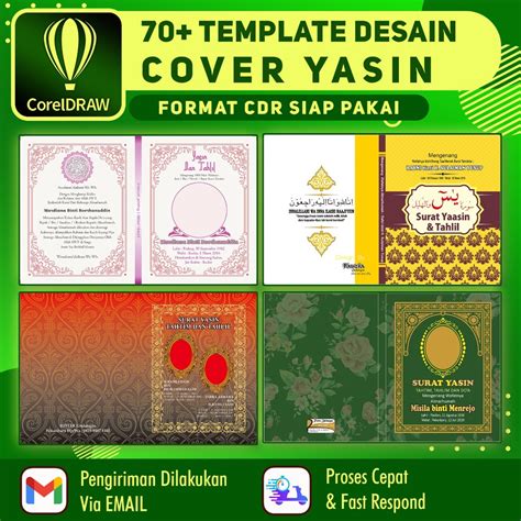 Jual 70 Template Desain Cover Yasin Format Cdr Coreldraw Siap Edit
