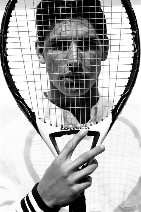 Male Model Tennis Court Black And White Men Sport Tennis Tennis