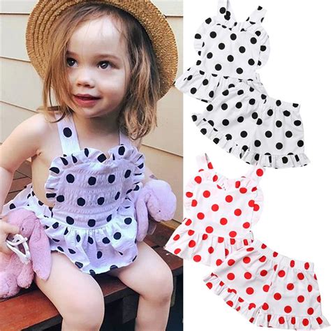 Baby Girl Swimwear Cute Dot Swimwear For Toddlers Bikini Set Newborn