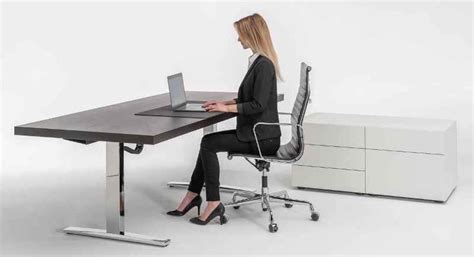 Height Adjustable Executive Desk Renz Upsite Sit Stand Desk