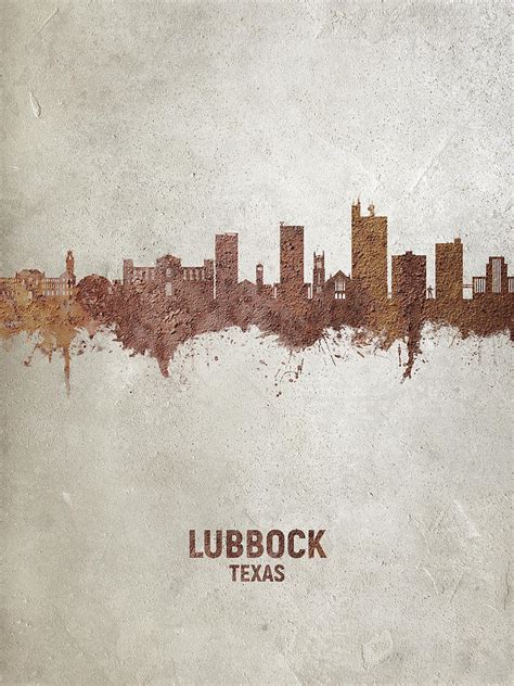 Lubbock Texas Skyline Digital Art By Michael Tompsett Fine Art America