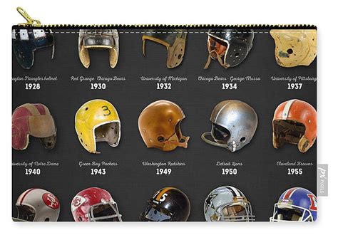 The Evolution Of The Nfl Helmet Carry All Pouch For Sale By Zapista