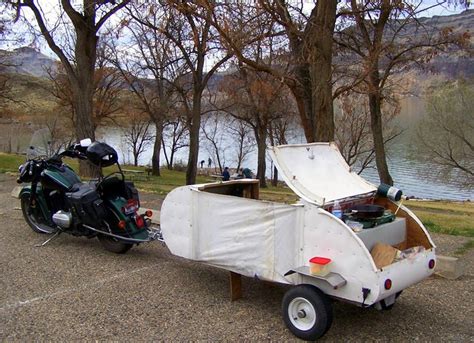 Tiny Motorcycle Camper Transforms From Storage Trailer To Teardrop Like