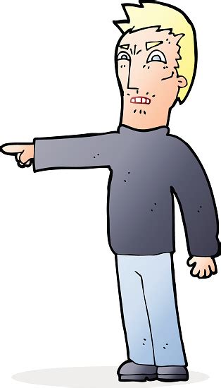 Cartoon Angry Man Pointing Stock Illustration Download Image Now Istock