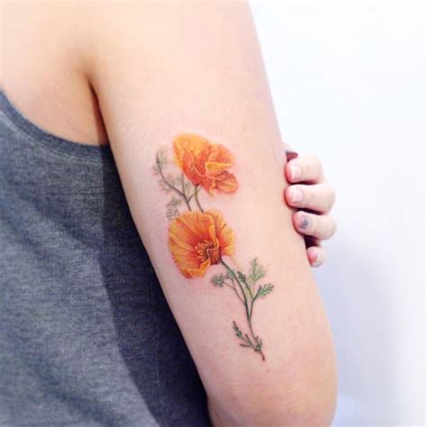Jigsaw Piece Tattoo Ideas 101 Amazing California Poppy Tattoo Ideas