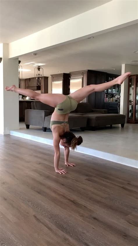 Demi Bagby On Tiktok Handstand Dance Workout Ball Exercises