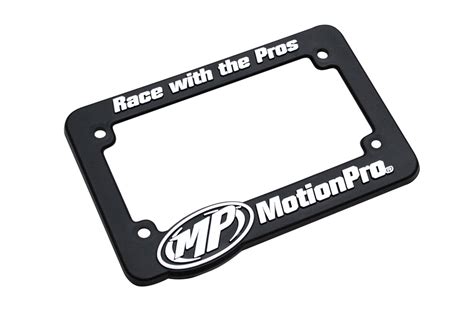 We carry motorcycle license plate bolt lights or illuminated led frames so you can properly light your motorcycle license plate. Motorcycle License Plate Frame - Motion Pro