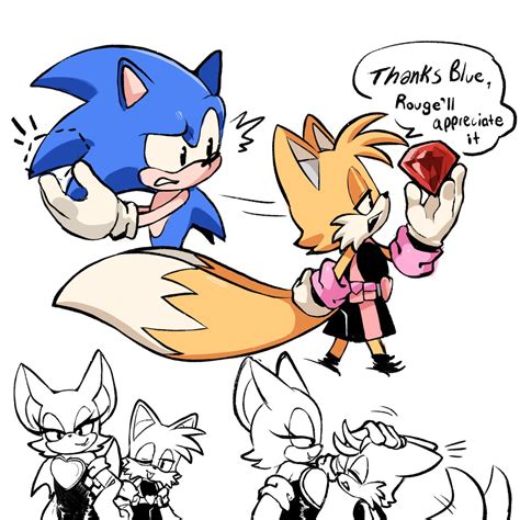 Xxroz3ttaxx On Twitter Tails And Rouge Au This Is A Lil Au Where
