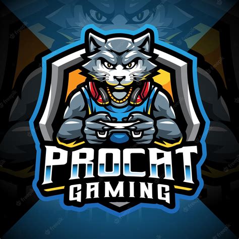 Premium Vector Pro Cat Gaming Esport Mascot Logo