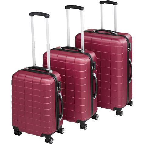 Valise rigide 4 roues 70 cm. Set de 3 valises voyage coque ABS léger rigide bagages ...