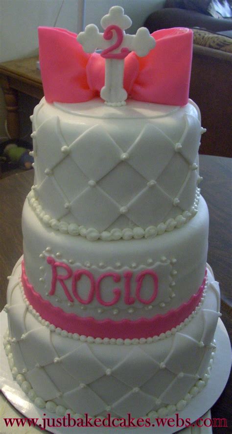 These stunning new tiered birthday cakes c reate the perfect centrepiece for that extra special occasion. 3 Tier Baptism / Birthday Cake