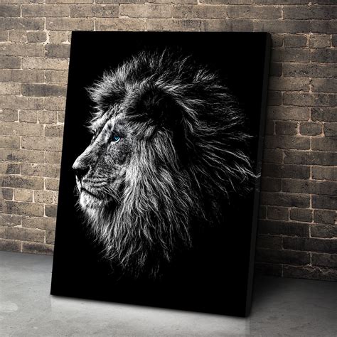 Lion Love Canvas Set African Lion Canvas Print Interior Etsy Lion