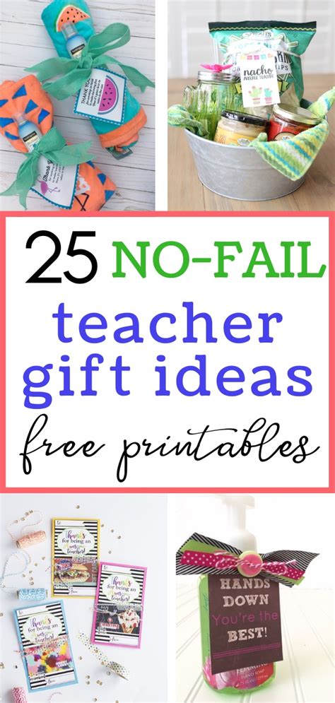 Teacher gift card ideas 2020. 25 No-Fail Teacher Gift Idea Free Printables