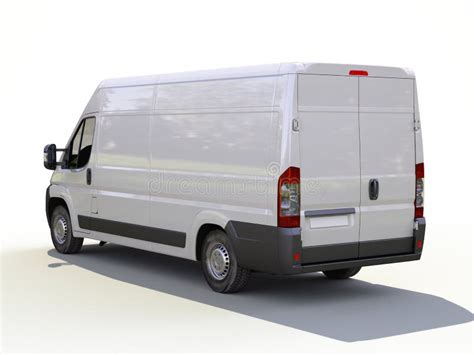 White Commercial Delivery Van Stock Photo Image Of Movement Cargo