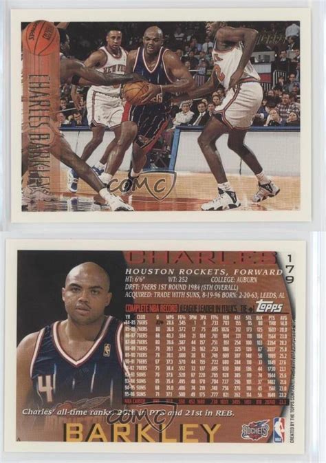 How much is a charles barkley rookie card worth? 1996-97 Topps #179 Charles Barkley Houston Rockets Basketball Card | eBay