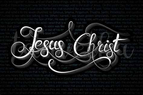 Jesus Christ Lettering Pre Designed Illustrator Graphics Creative