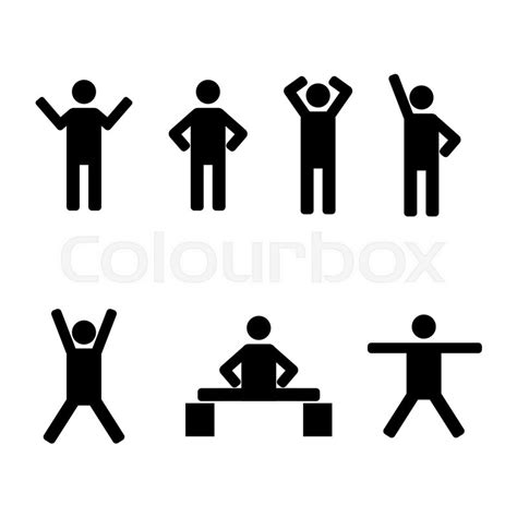 Stick figure greatest hits best of stick figure full album. A set of stick figures, black mens ... | Stock vector ...