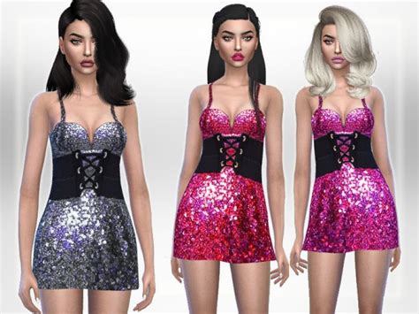 The Sims Resource Mini Sequin Dress By Puresim Sims 4 Downloads