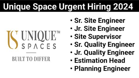 Unique Space Urgent Hiring 2024 | Construction Job In Pune | Civil